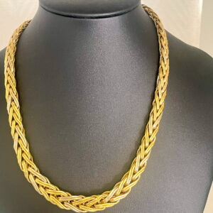 Collier palmier or bicolore 750/000